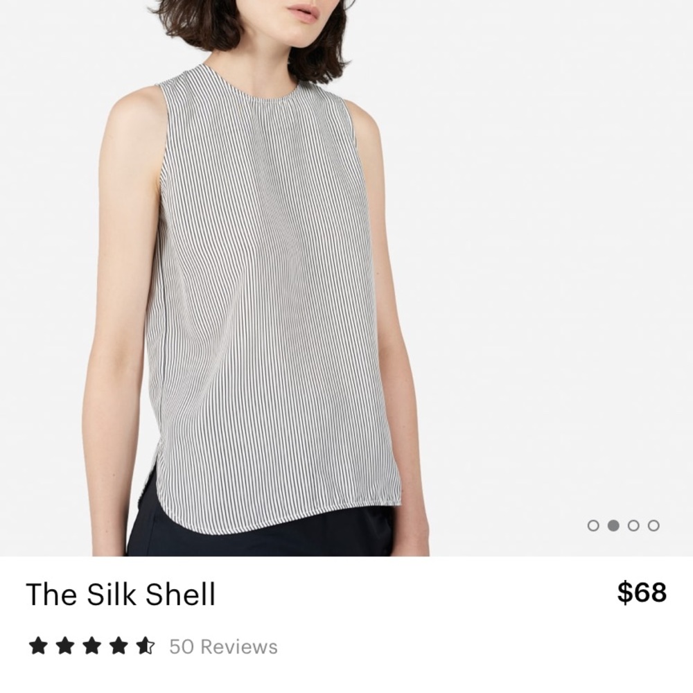 Everlane silk shell size 2